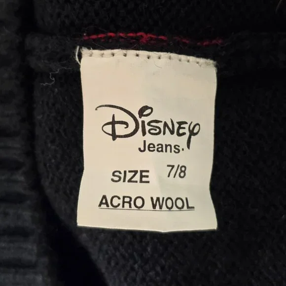 Vintage Y2K Disney Jeans Racing Team Wool Blend Youth Size 7/8 Sweater - Picture 4 of 6